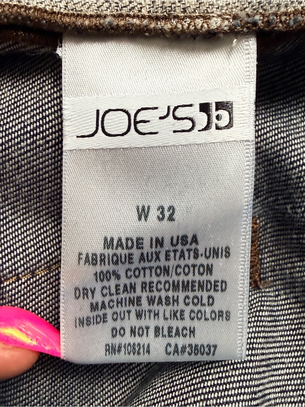 Joe’s Jeans Vintage Reserve 1971 The Classic W32 Made USA Dark Wash Jeans - Picture 10 of 10